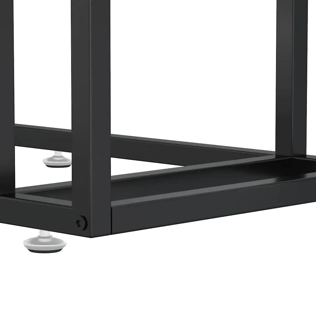 Computer Side Table Tempered Glass Transparent Modern 50 x 35 x 65 cm