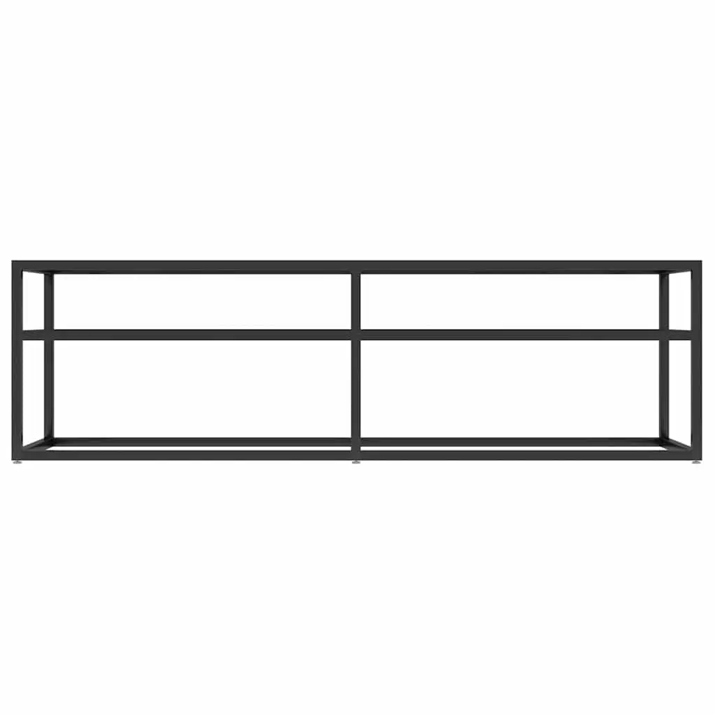 Black Marble TV Cabinet for Media Storage