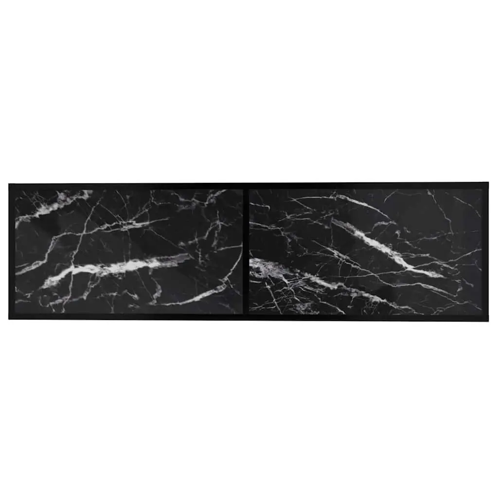 Black Marble TV Cabinet for Media Storage