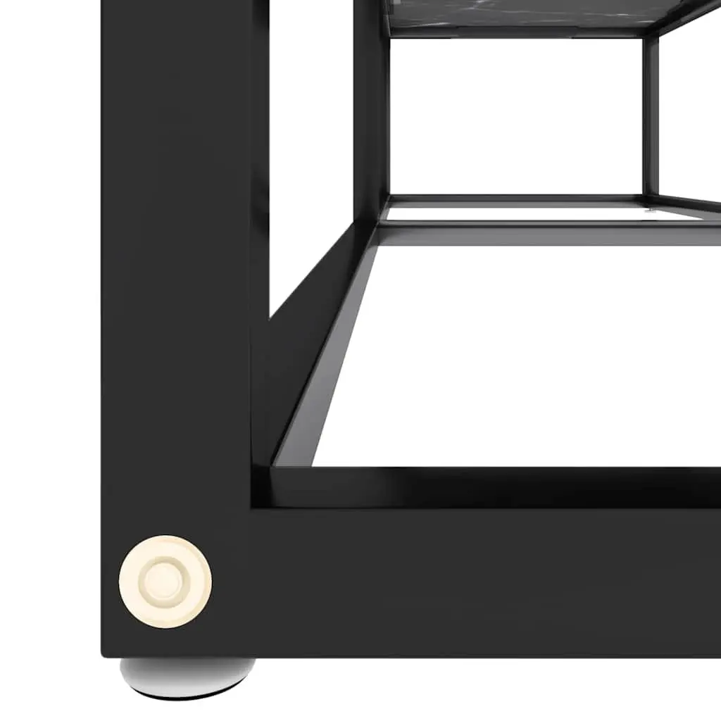 Black Marble TV Cabinet for Media Storage