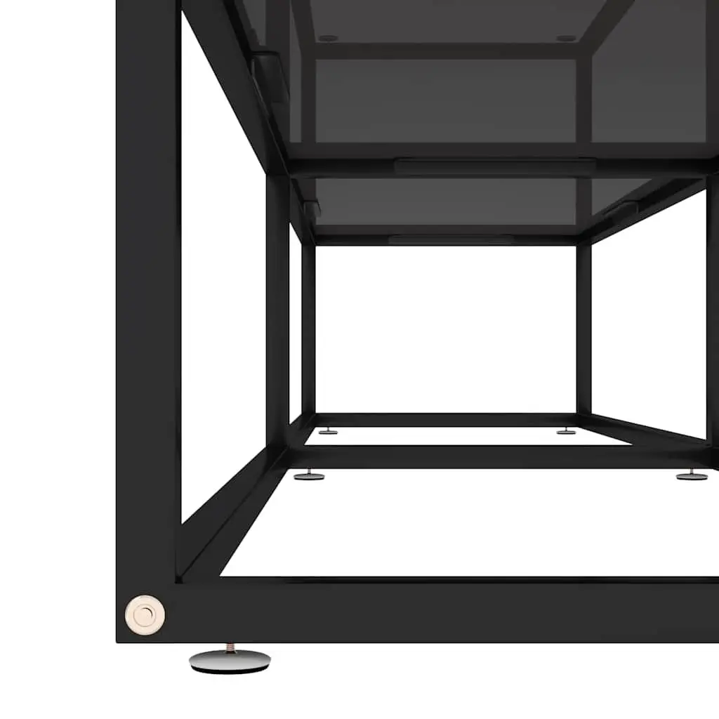 TV Cabinet Black Glass Shelving Unit 180 x 40 x 40.5 cm