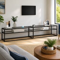 Your Ideal TV Cabinet with Tempered Glass and Steel