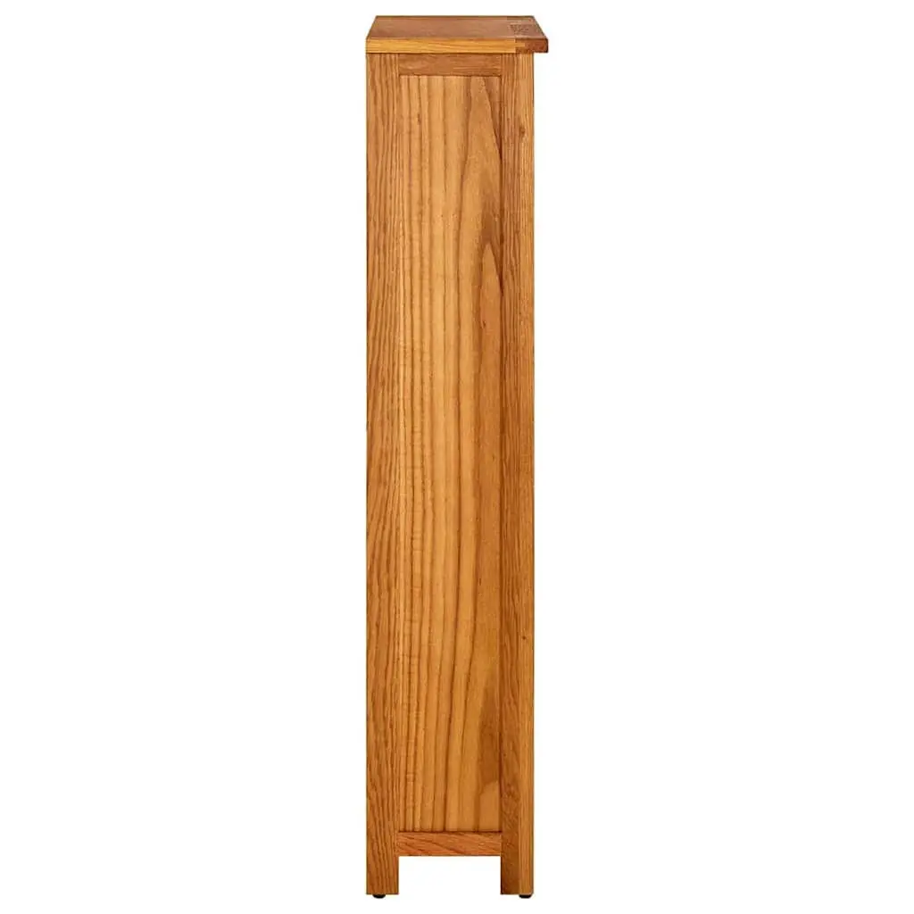 4-Tier Bookcase Solid Oak Wood 70x22x110 cm Standing Shelf Storage Display Unit