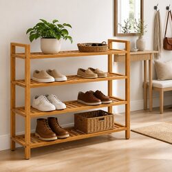 Your Go-To Shoe Rack - 4 Shelves in Solid Wood