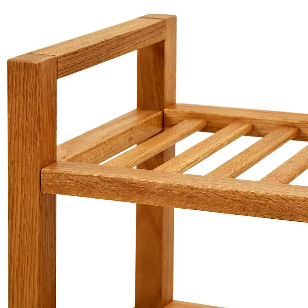 Shoe Rack Rustic Wooden 5 Shelves Brown Storage Organiser