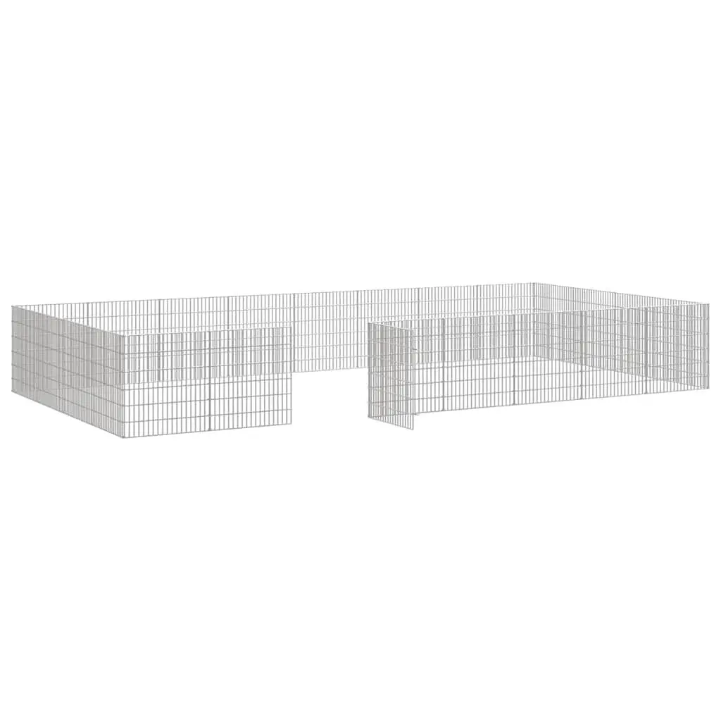 Small Animal Enclosure Pen Galvanised Iron 54x60cm 24 Panels