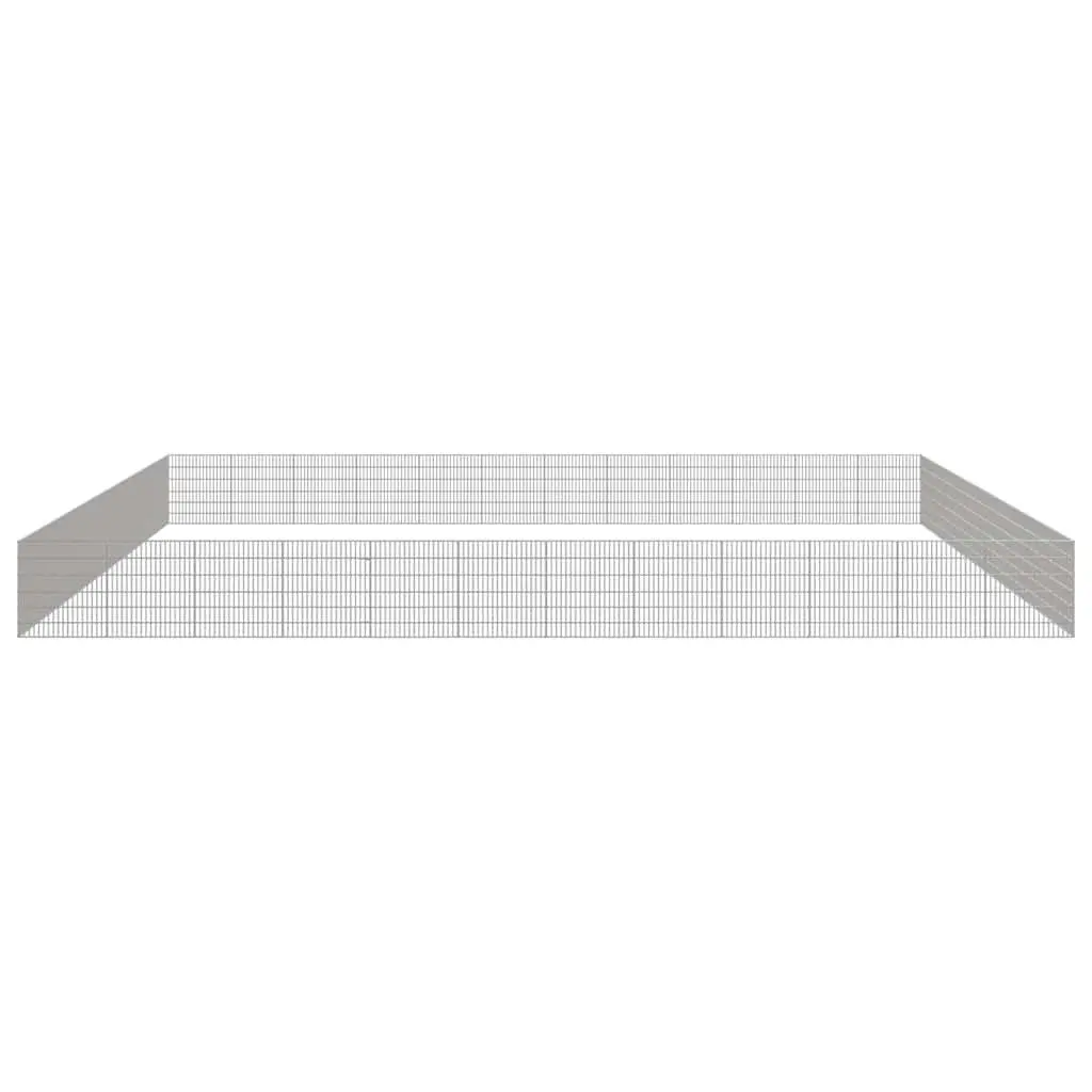 Small Animal Enclosure 48-Panel Playpen Galvanised Iron 54 x 60 cm