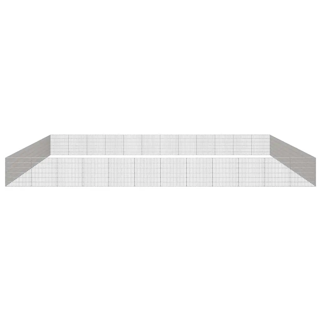 Small Animal Enclosure 48-Panel Playpen Galvanised Iron 54 x 60 cm