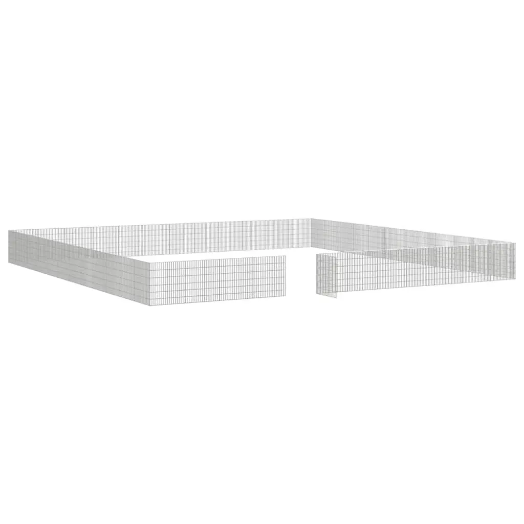 Small Animal Enclosure 48-Panel Playpen Galvanised Iron 54 x 60 cm