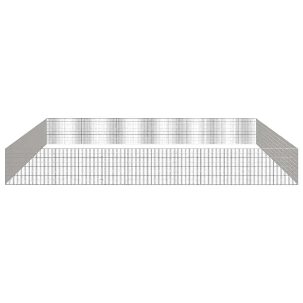 Small Animal Enclosure 48 Panel Pen Cage Exercise Run Playpen Silver
