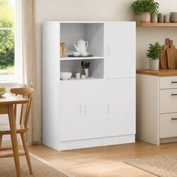 Organize Your Kitchen with 2 Piece White Cabinet Set