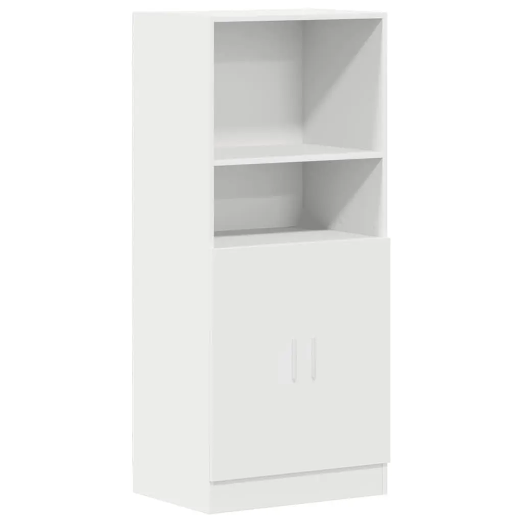 2 Piece Kitchen Cabinet Set Wall Mount Storage White Engineered Wood Cupboard