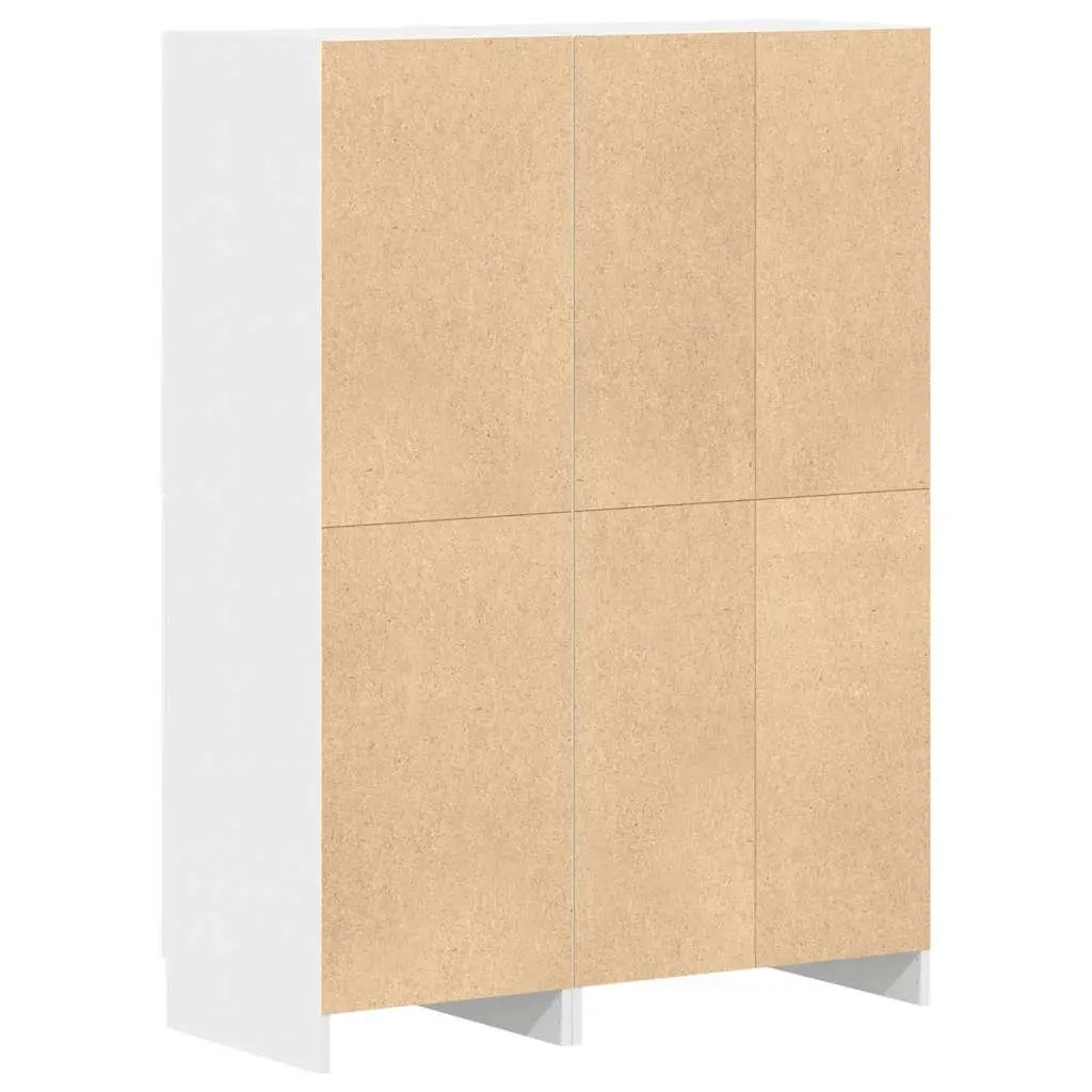 2 Piece Kitchen Cabinet Set Wall Mount Storage White Engineered Wood Cupboard