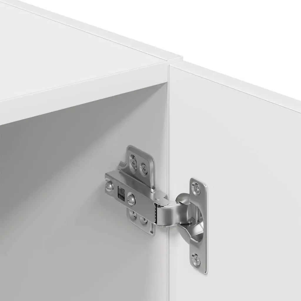 Kitchen Cabinets Set White Wall Mounted 3 Pieces Storage Organiser