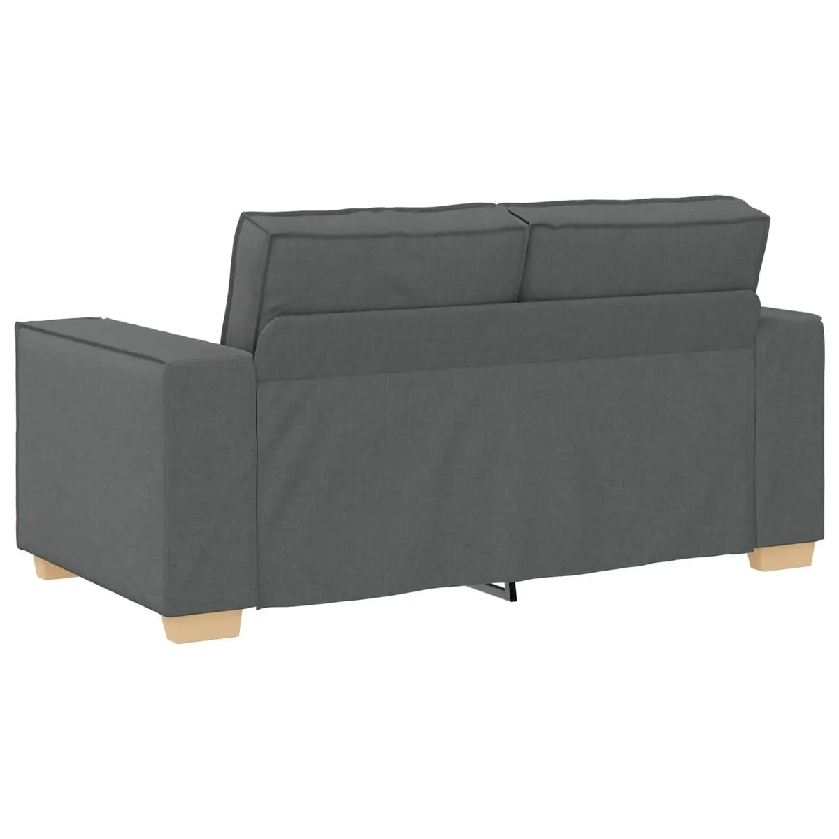 Sofa Set Grey Linen Blend 3 Piece 220cm Wide Contemporary Living Room Furniture
