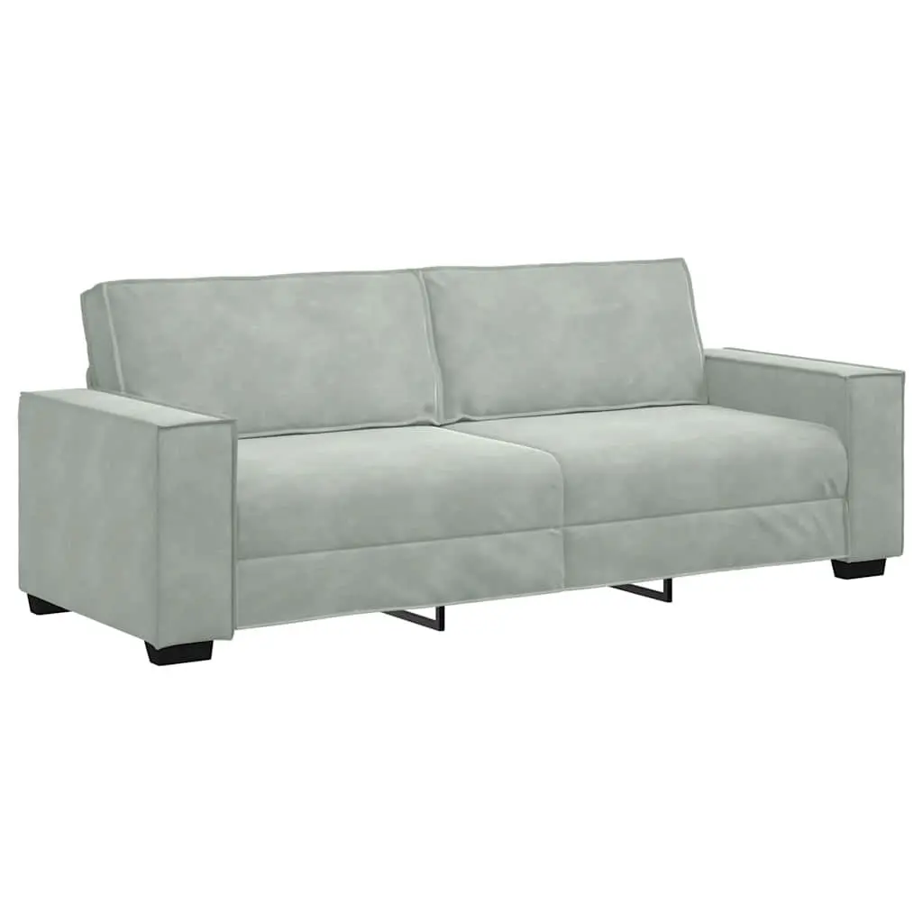 Grey Linen-Blend Sofa Set