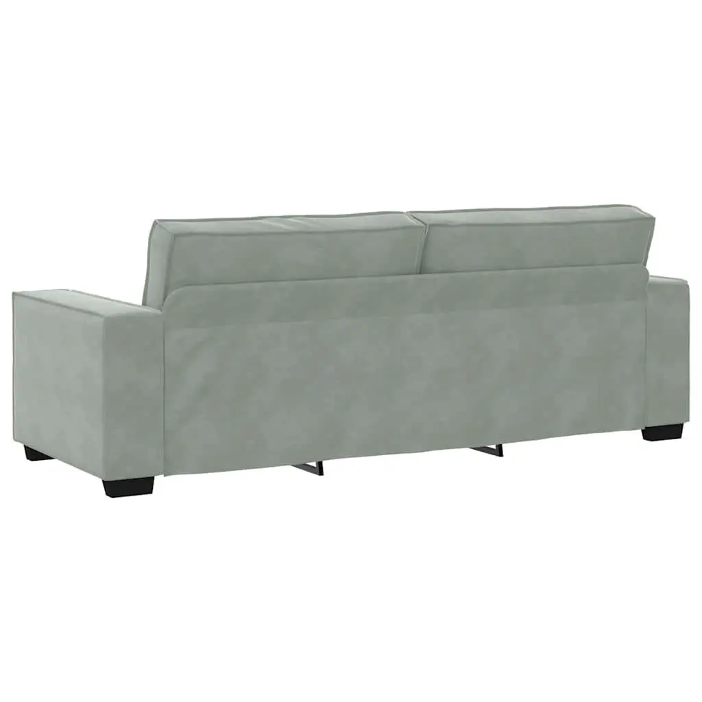 Grey Linen-Blend Sofa Set