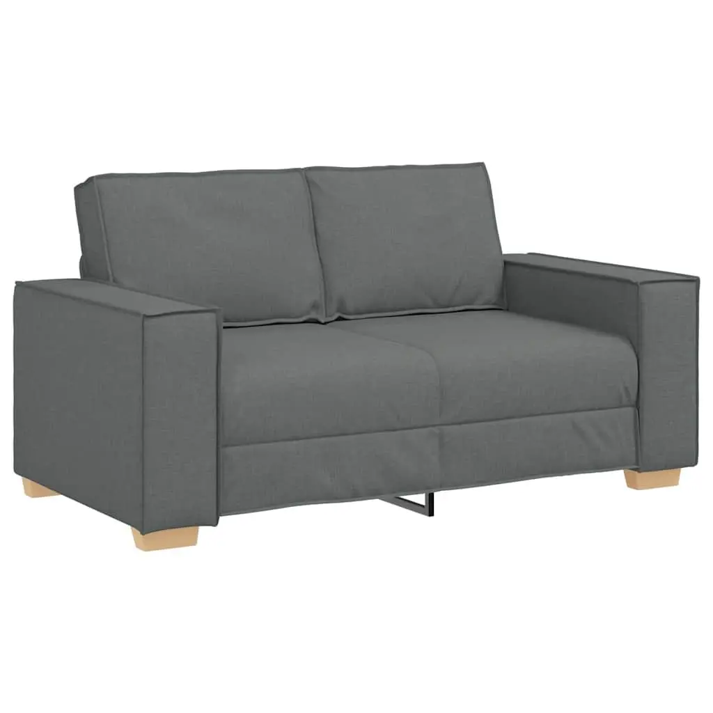 2 Piece Grey Sofa Set with Cushions Living Room Lounge Furniture Couch