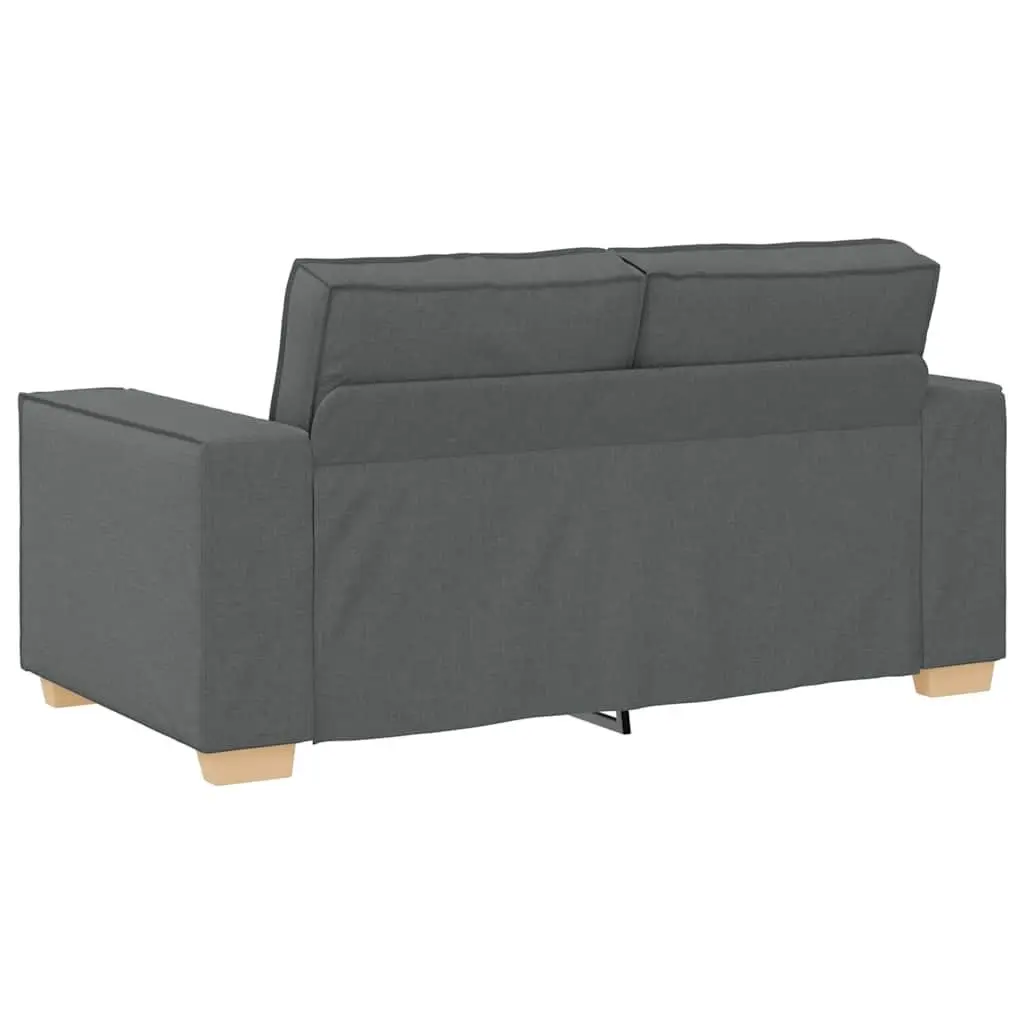 2 Piece Grey Sofa Set with Cushions Living Room Lounge Furniture Couch