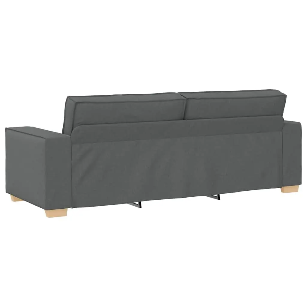 2 Piece Grey Sofa Set with Cushions Living Room Lounge Furniture Couch