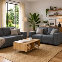 Your Cozy Grey Velvet Sofa Set Awaits
