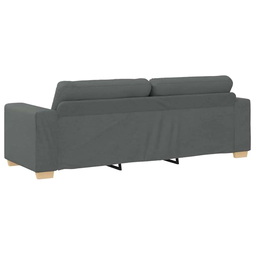 Sofa Set Grey Fabric 2 Piece Lounge Suite Living Room Furniture Armrests