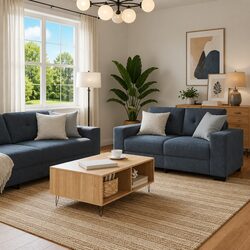 Friendly Grey Velvet Lounge Sofa Set for You