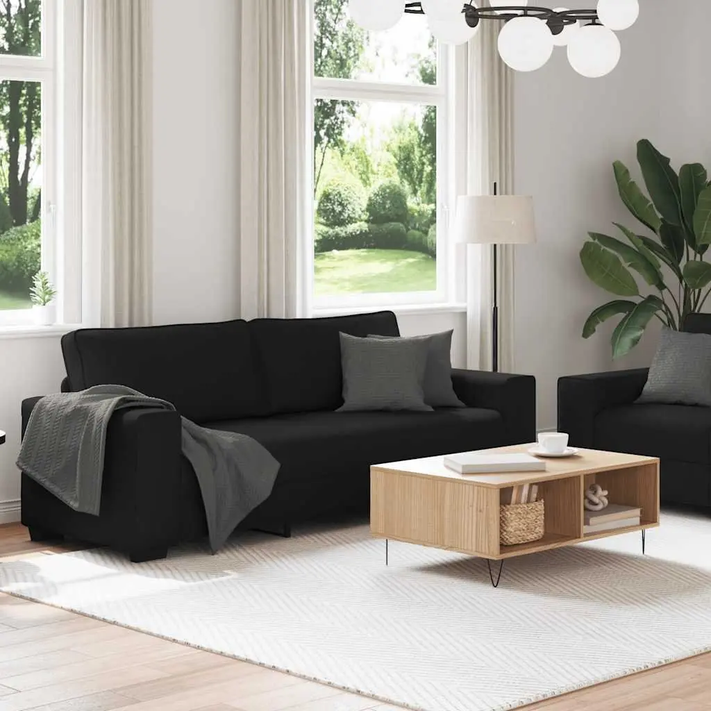 2 Piece Black Sofa Set