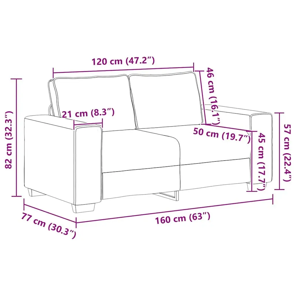 2 Piece Black Sofa Set