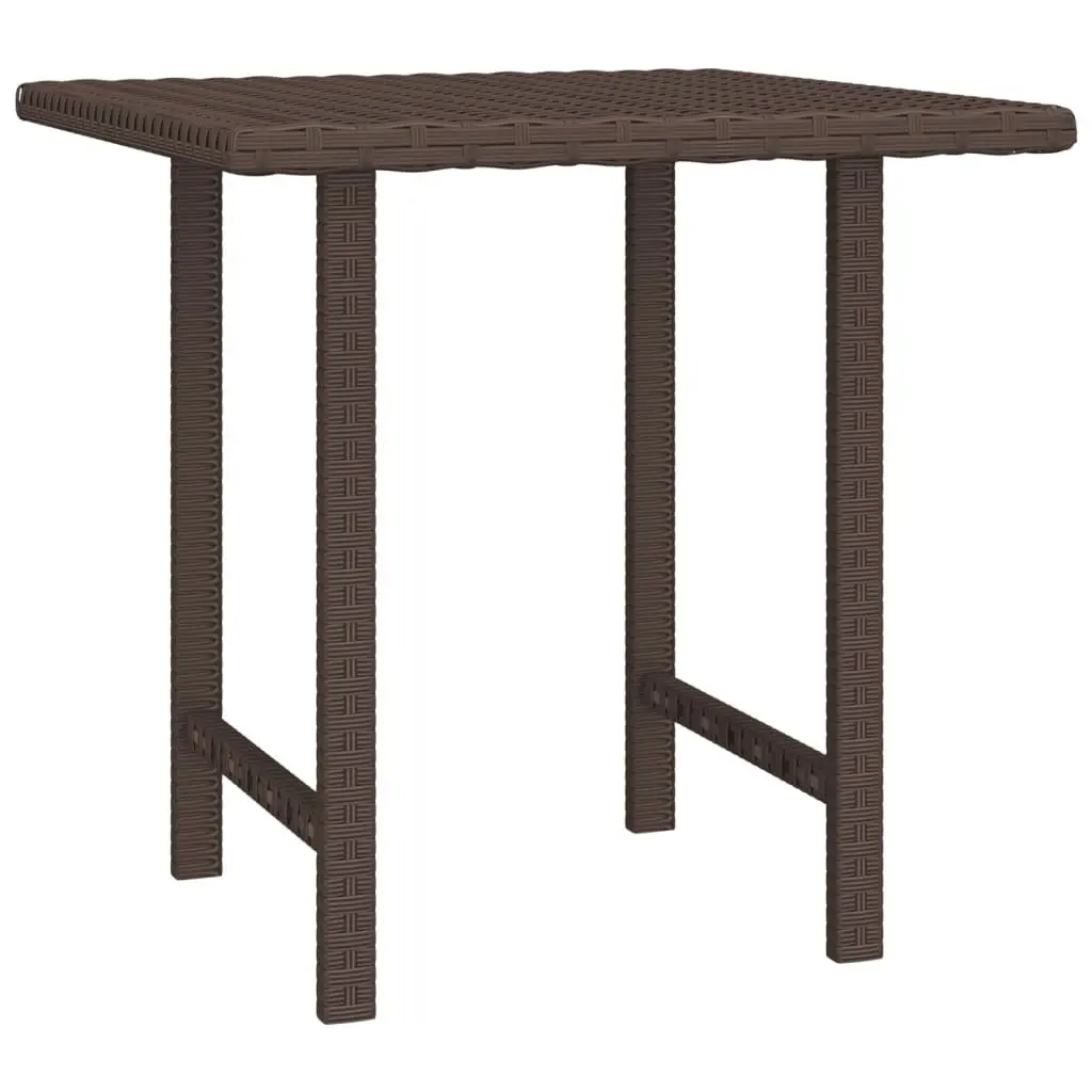Garden Side Tables Set Brown Outdoor Patio Furniture 3 Piece