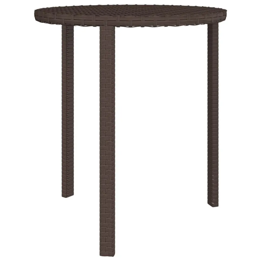 Garden Side Tables Set Brown Outdoor Patio Furniture 3 Piece
