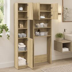 Get Organized with the 2-piece Sonoma Oak Cabinet Set