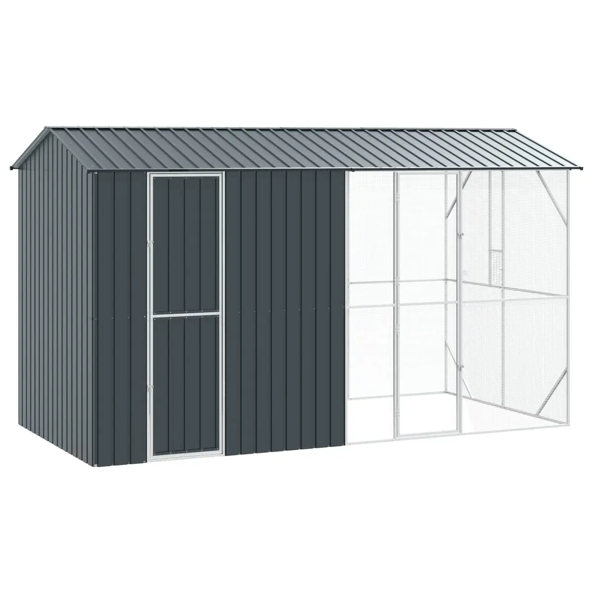 Outdoor Bird Cage Galvanised Steel Anthracite Large