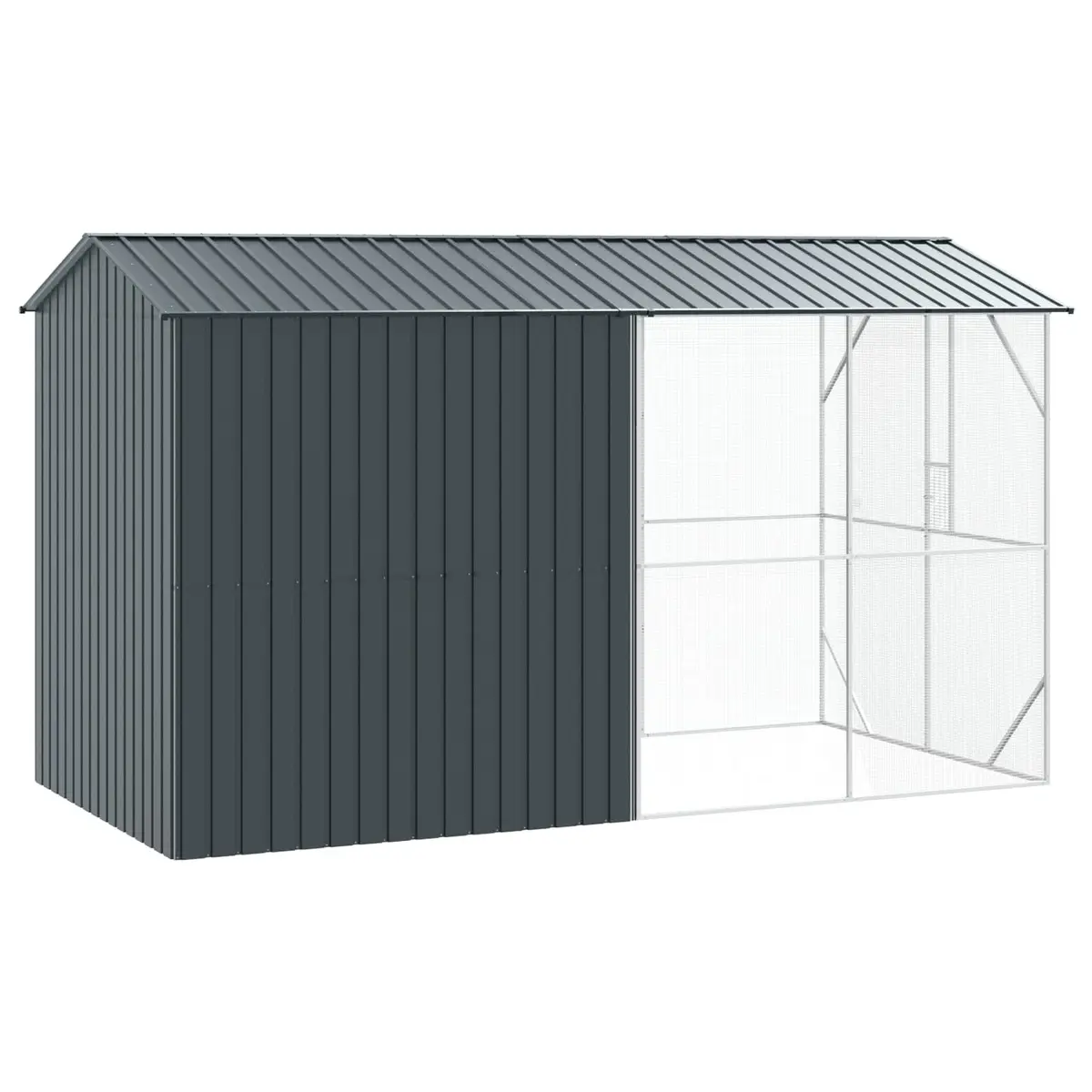 Outdoor Bird Cage Galvanised Steel Anthracite Large