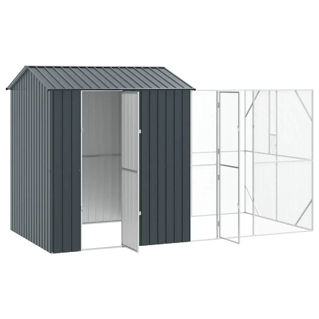 Outdoor Bird Cage Anthracite Large Rectangular Galvanised Steel
