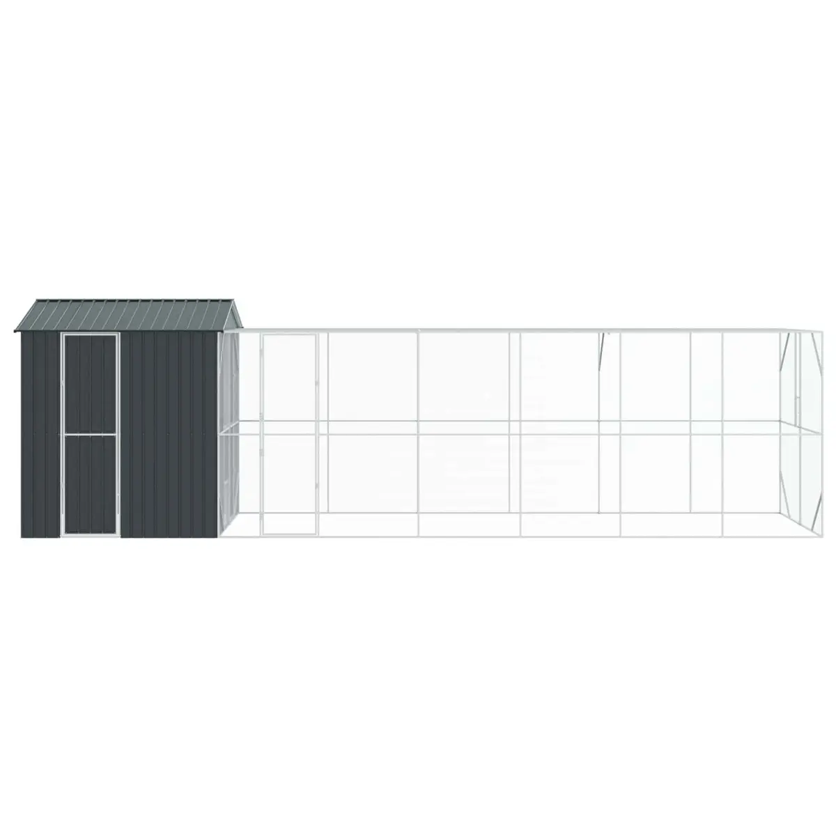 Bird Cage Outdoor Galvanised Steel Large 824x208x247cm Anthracite