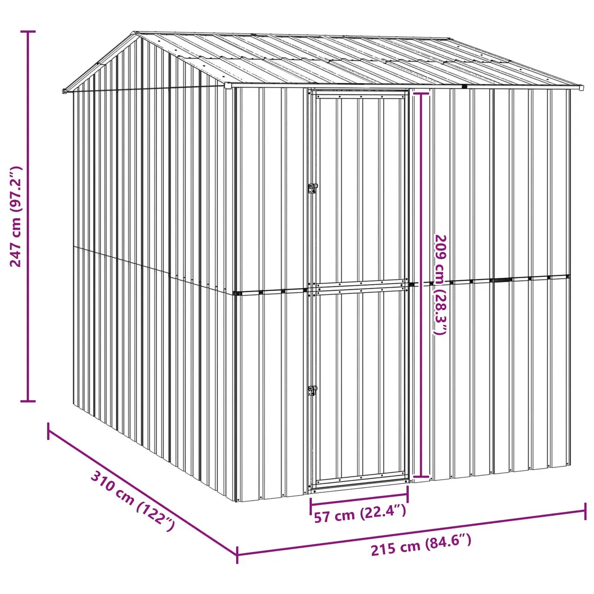 Outdoor Bird Cage Rectangular Anthracite Galvanised Steel
