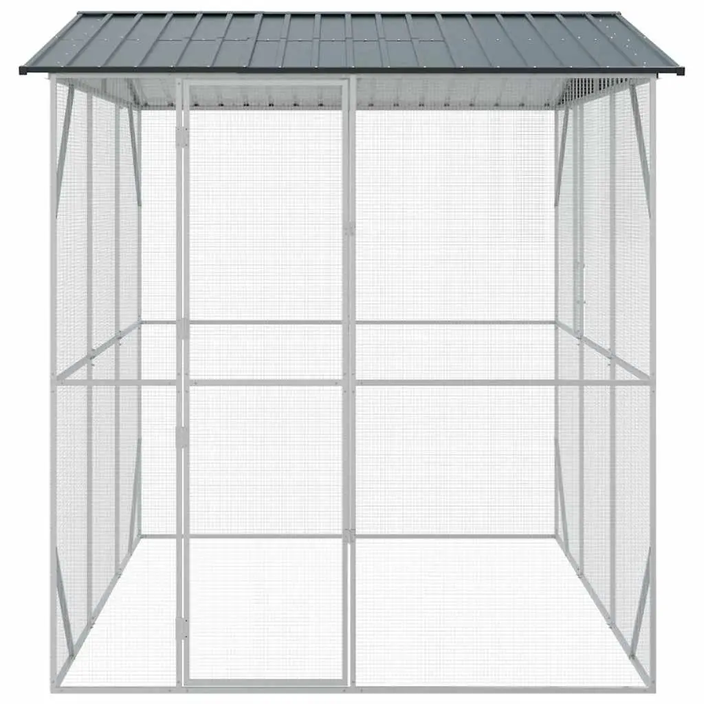 Bird Cage Galvanised Steel Anthracite Large Outdoor Aviary Enclosure