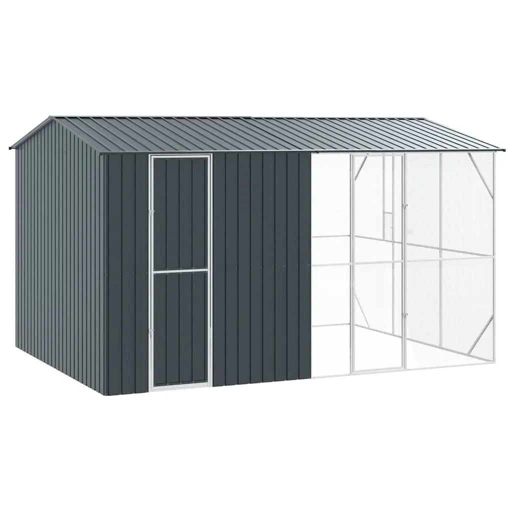 Bird Cage Outdoor Aviary Galvanised Steel Anthracite Large Spacious