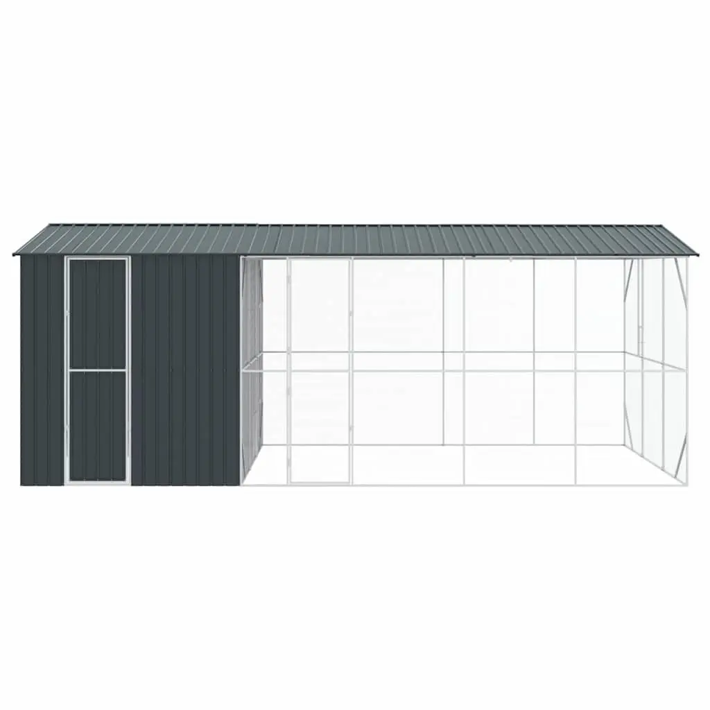 Bird Cage Outdoor Garden Aviary Anthracite Galvanised Steel Rectangular Spacious