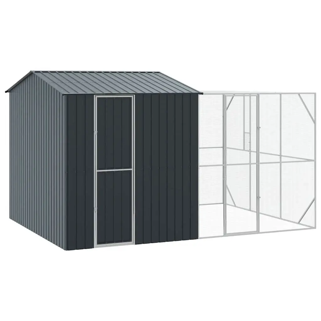 Bird Cage Outdoor Rectangular Galvanised Steel Anthracite 425 x 304 x 247 cm