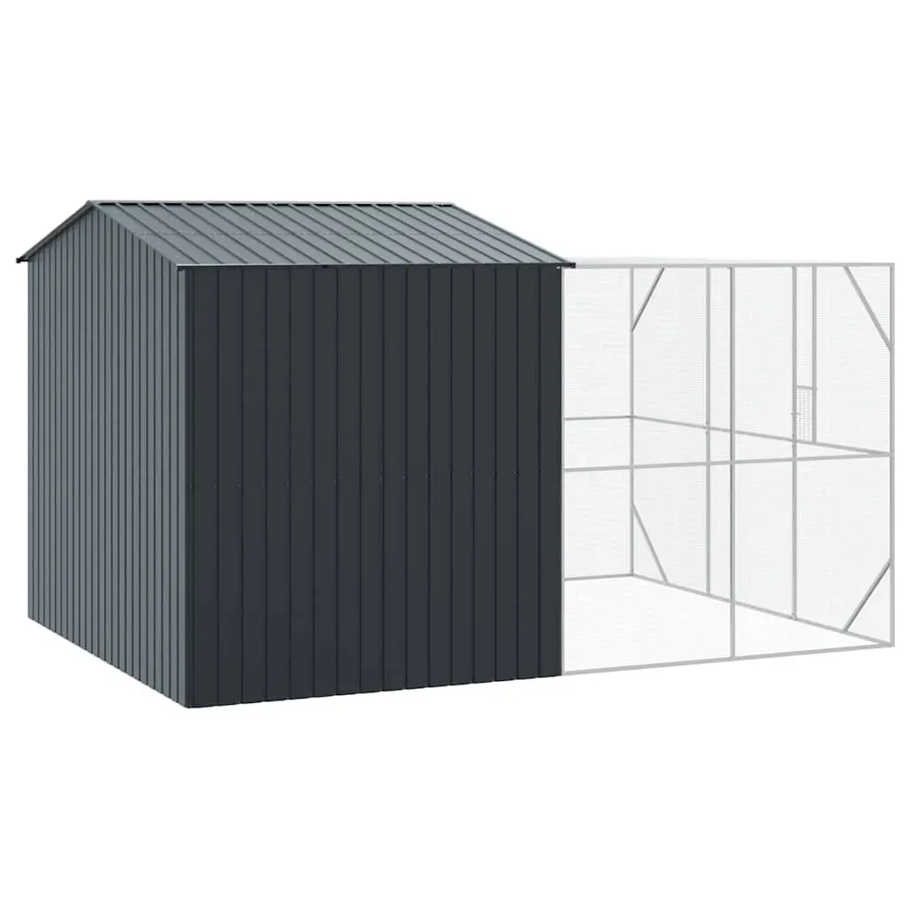 Bird Cage Outdoor Rectangular Galvanised Steel Anthracite 425 x 304 x 247 cm