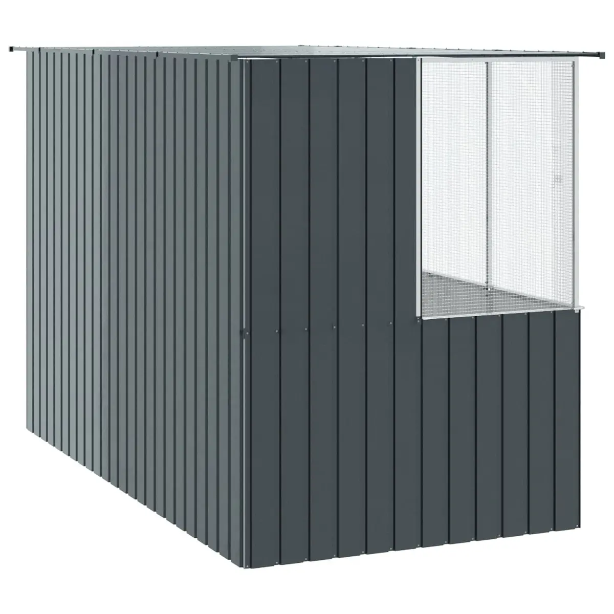 Bird Cage Outdoor Galvanised Steel Frame Rectangular Anthracite 165 x 318 x 200 cm