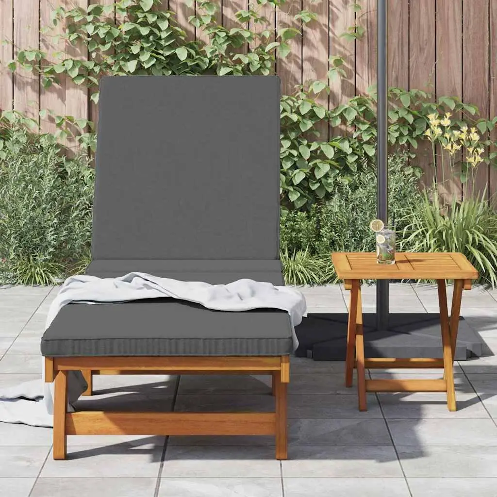 Sun Lounger Adjustable Backrest and Footrest 2 pcs Solid Acacia Wood Outdoor Garden Terrace Daybed Brown