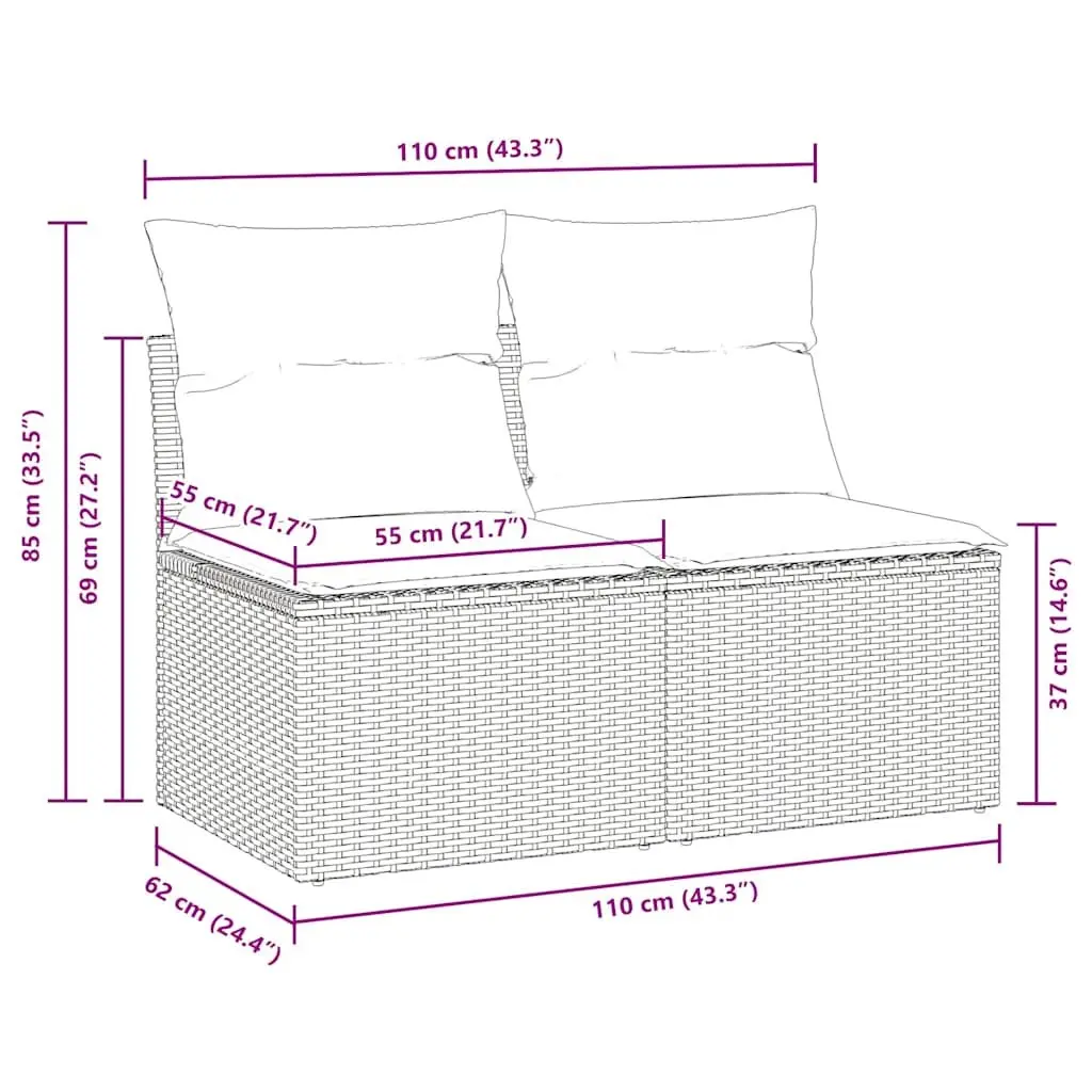 Garden Sofa Set with Storage