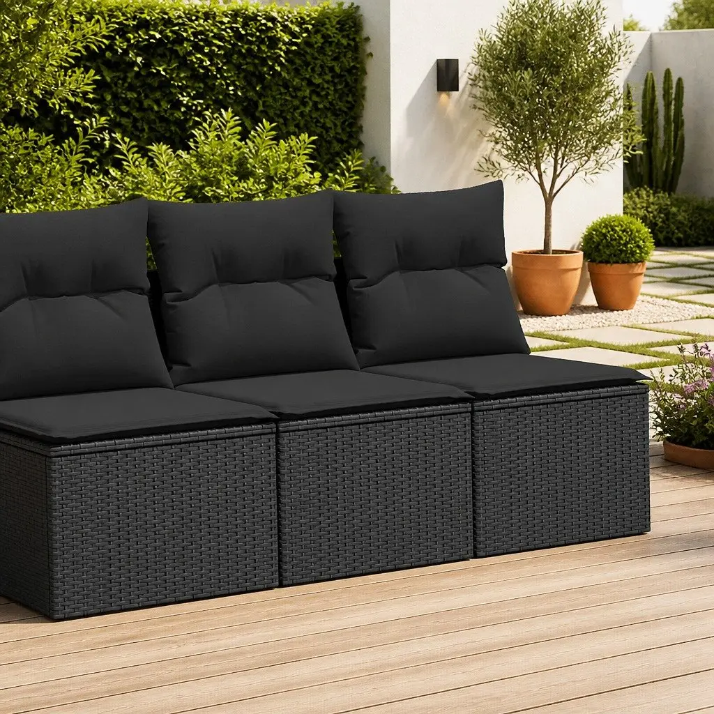 Black Garden Sofa Set