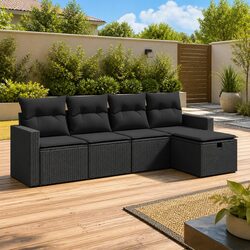 Friendly and Functional 5-Piece Garden Sofa Set