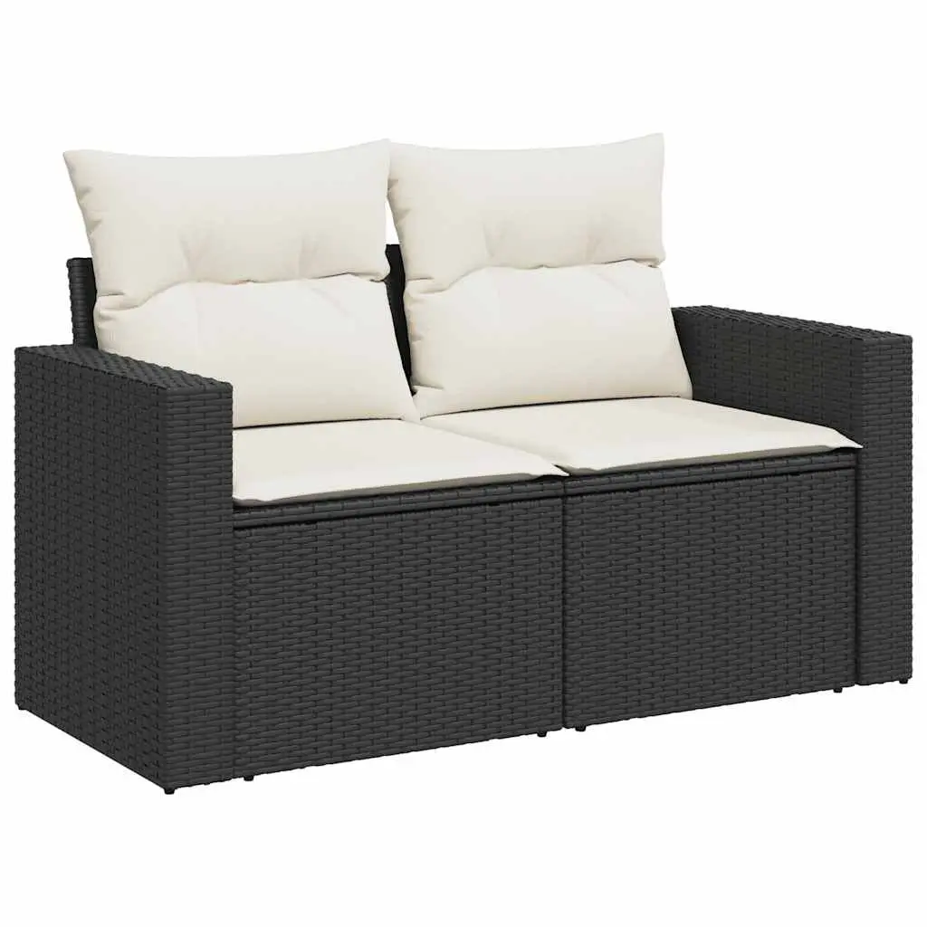 6 Piece Black Outdoor Sofa Set