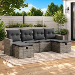 Friendly 6 Piece Garden Sofa Set with Cushions