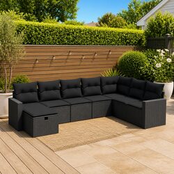 Your Friendly 8 Piece Outdoor Sofa Set Awaits